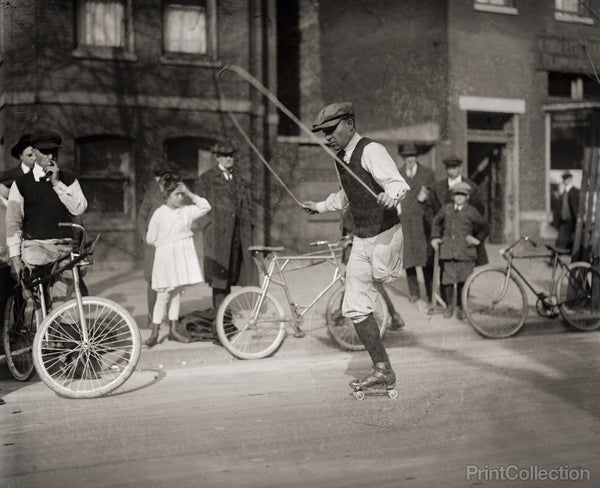 One Legged Rollerskater Jumping Rope!