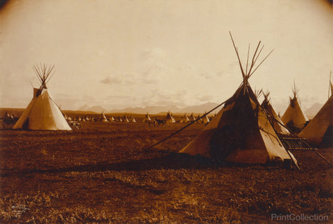 Piegan Indian Encampment, 1900
