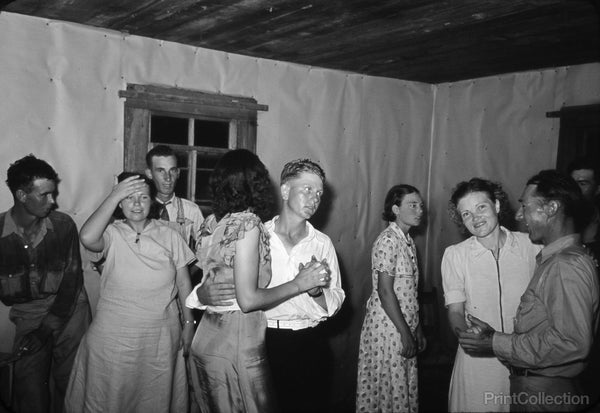 Scene at Square Dance in Rural Home