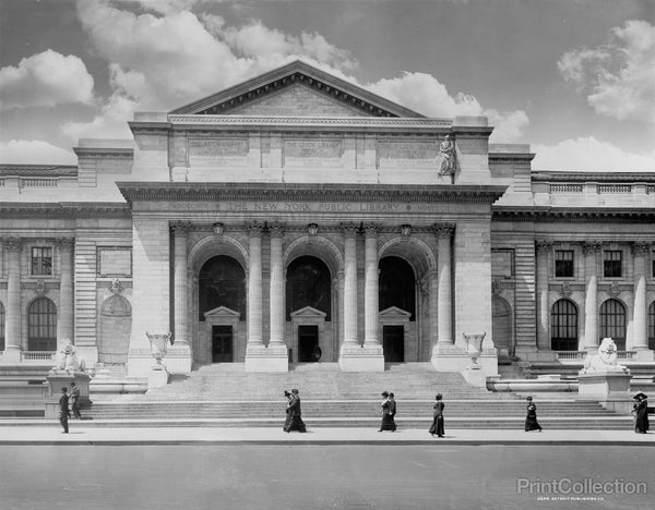 The New York Public Library building around 1910