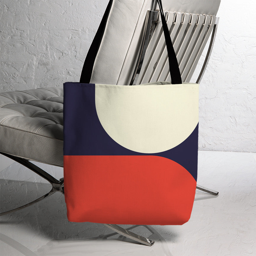 designer bag with geometric print